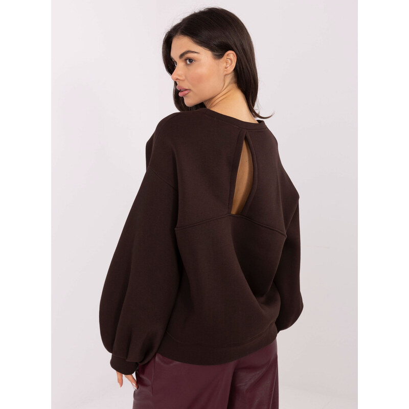 RUE PARIS Sweatshirt-RV-BL-A1044.78-dark brown