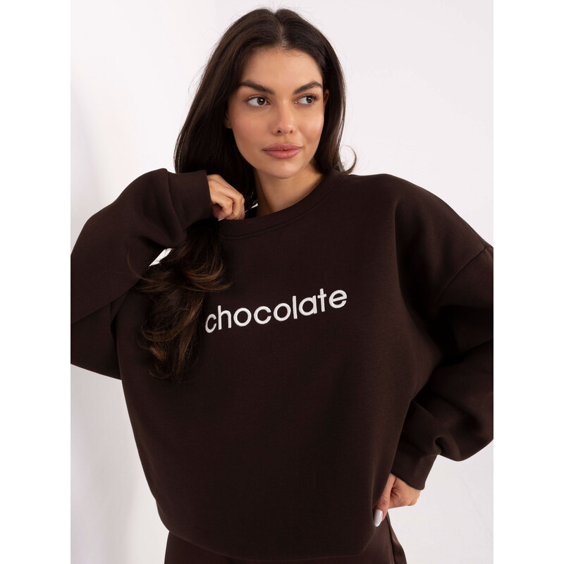 RUE PARIS Sweatshirt-RV-BL-A1036.22-dark brown