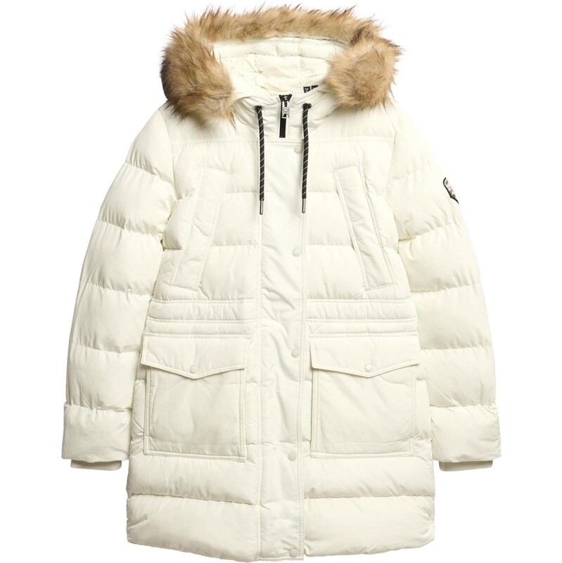 Superdry & Co Zimní bunda  Everest  hnědá / bílá