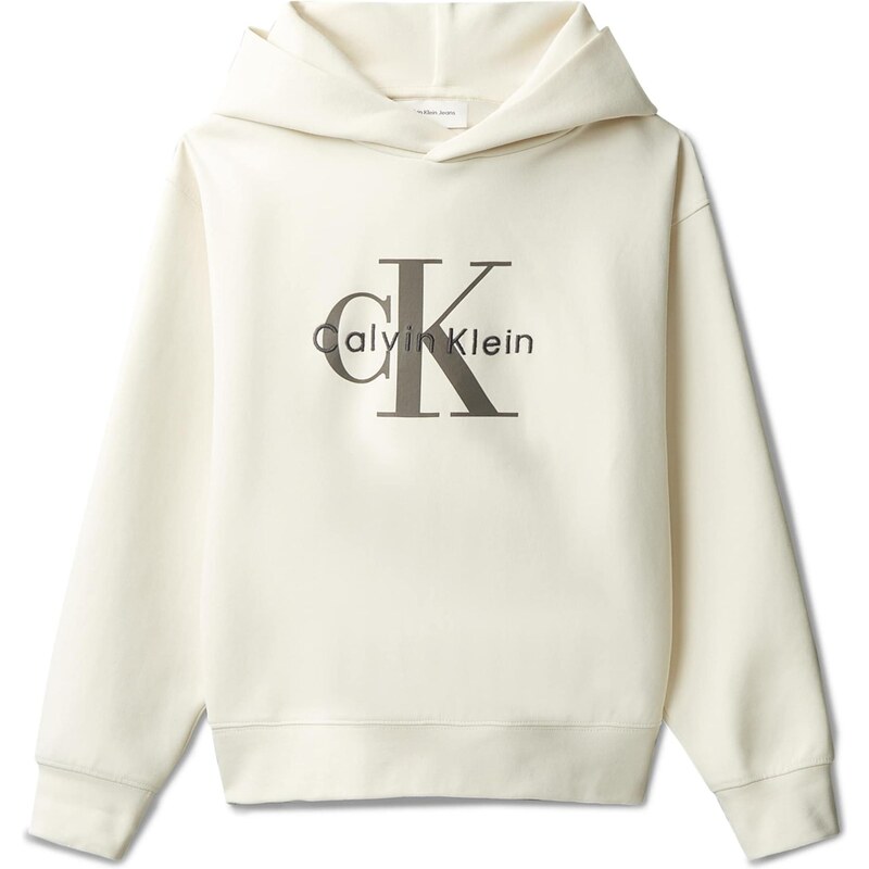 Calvin Klein Jeans Mikina šedobéžová / kámen / černá