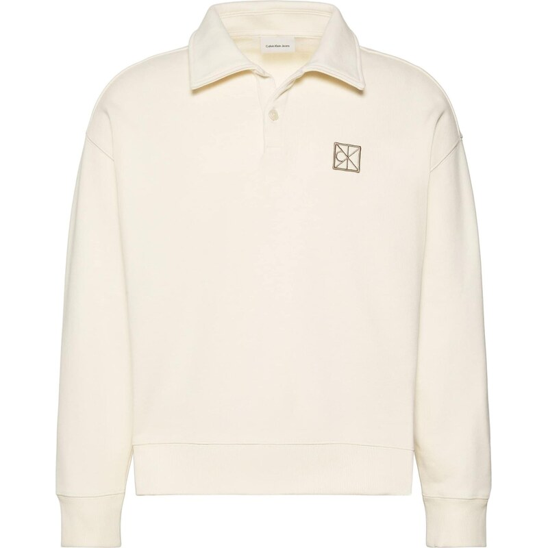 Calvin Klein Mikina zlatá / offwhite