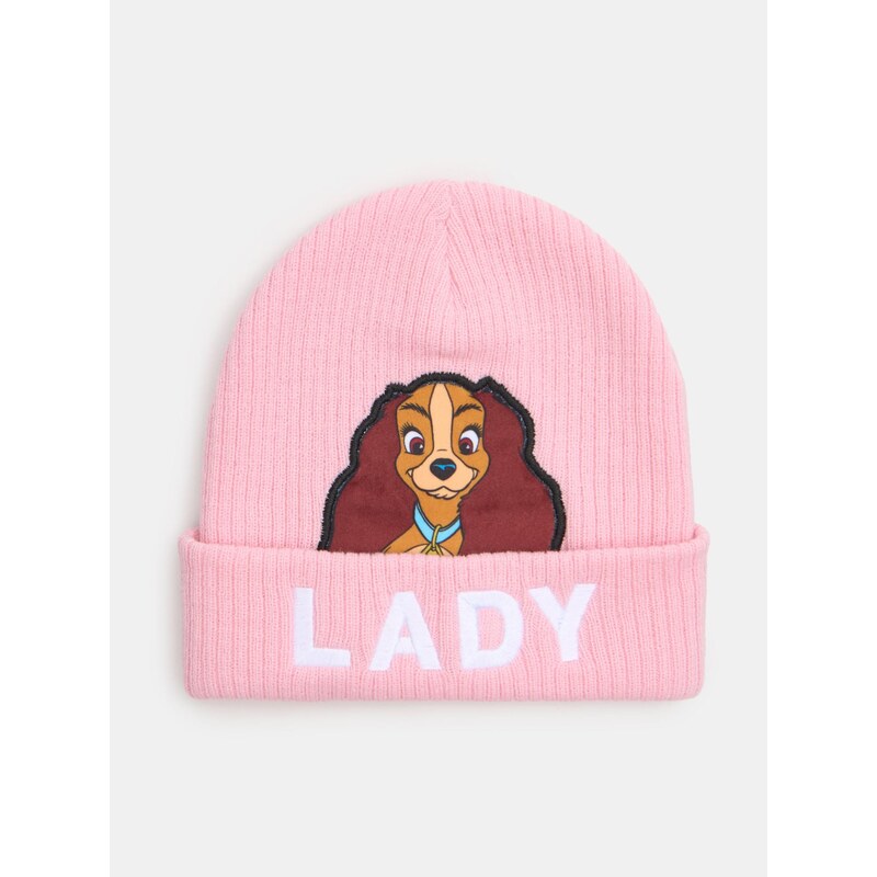 Sinsay - Čepice beanie Lady and the Tramp - pastelová růžová