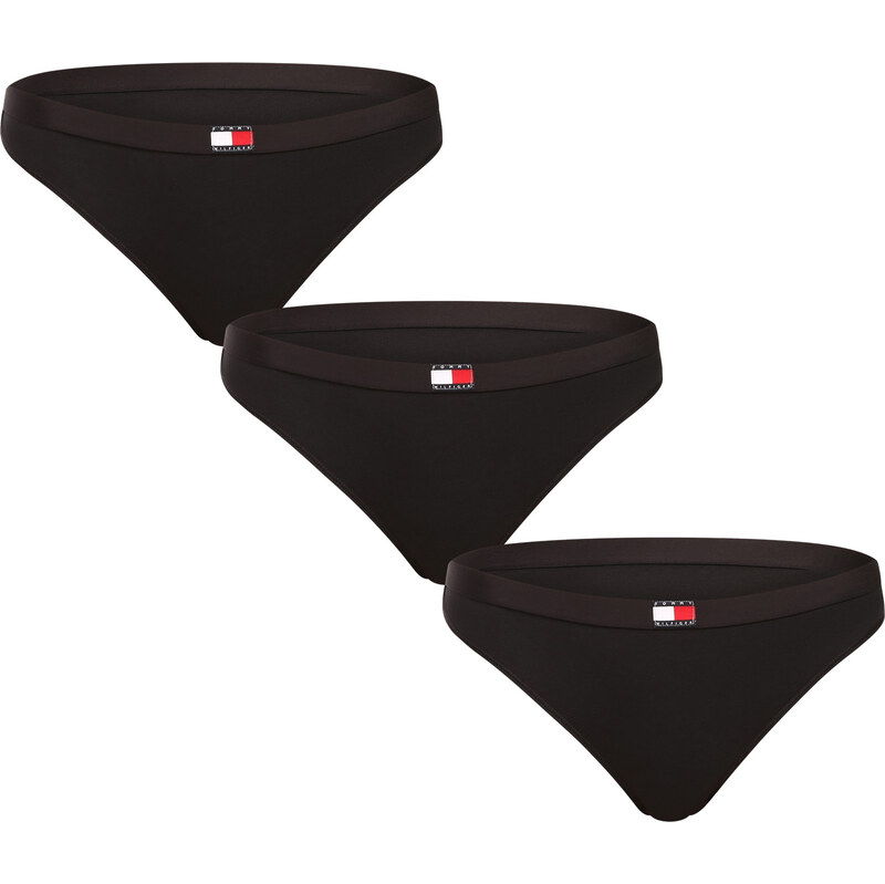 3PACK dámská tanga Tommy Hilfiger černá (UW0UW06139 0XK) 110125648