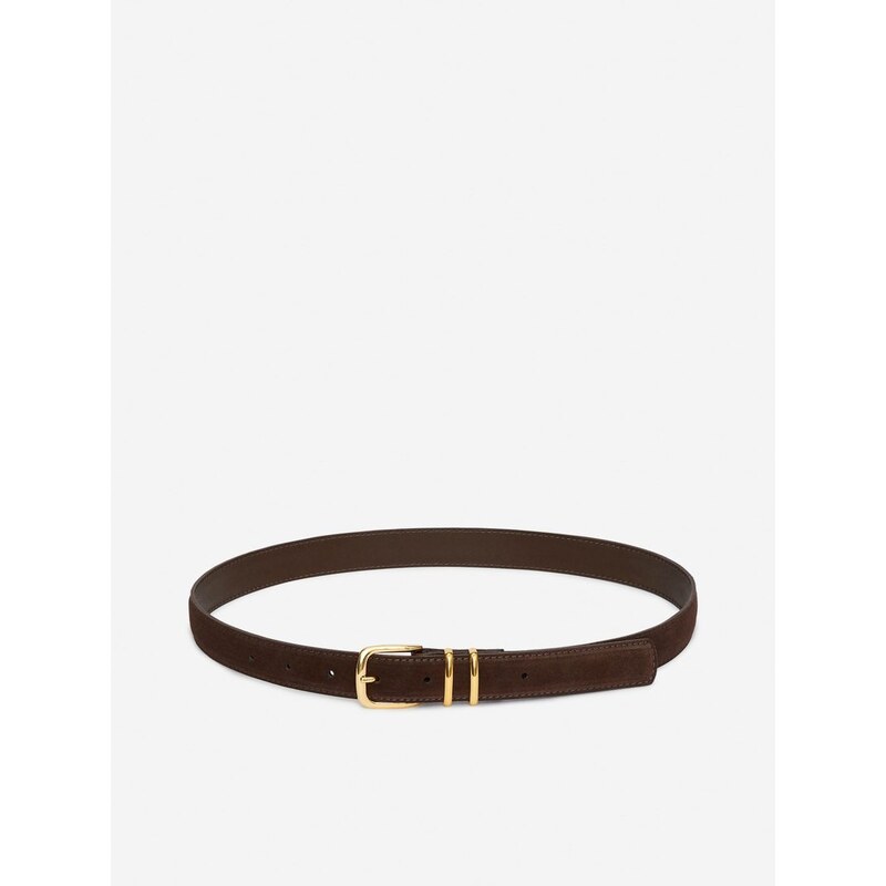 H&M - Opasek z rozštěpeného semiše - béžová 110554613