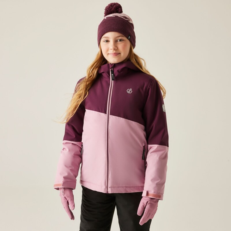 Dětská zimní lyžařská bunda Dare2b SNOW BASHER růžová/vínová