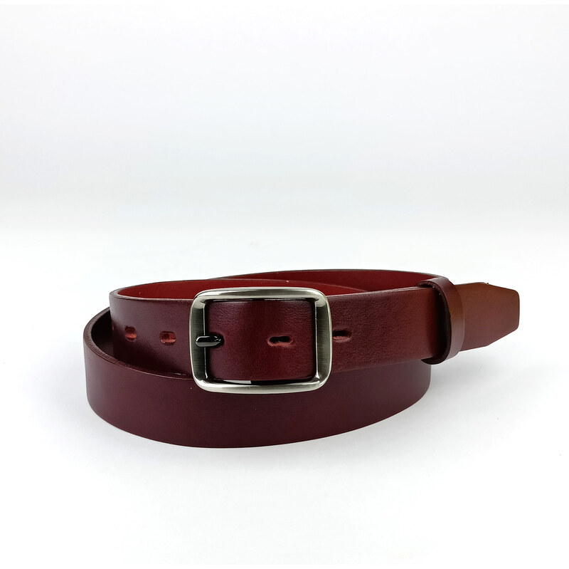 Dámský opasek Pennybelts vínový - šířka 30 mm Opasek dámský 30