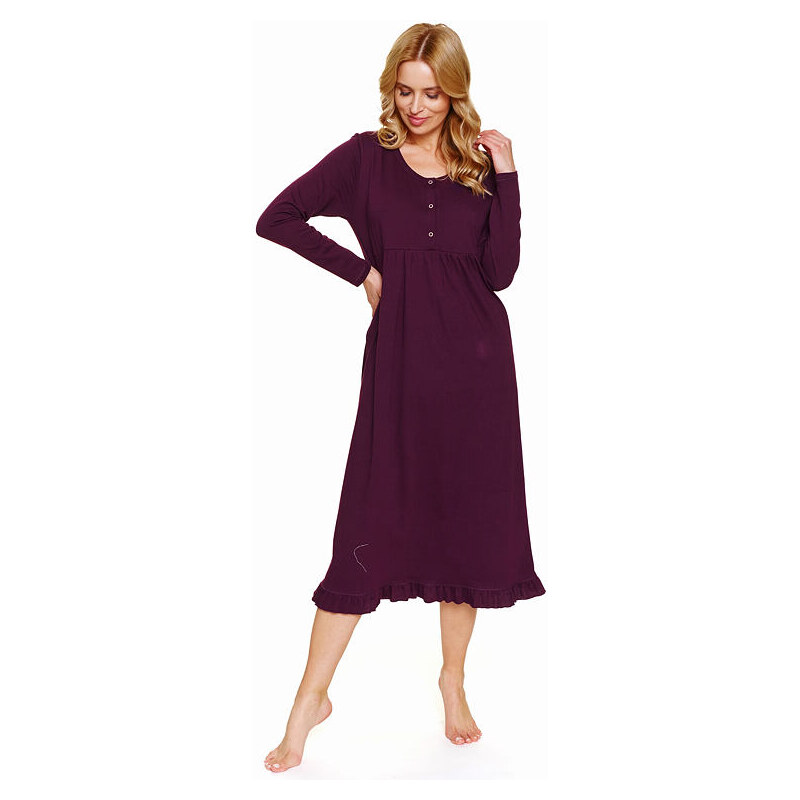 DN Nightwear Dlouhá noční košile Debie bordó 110130068