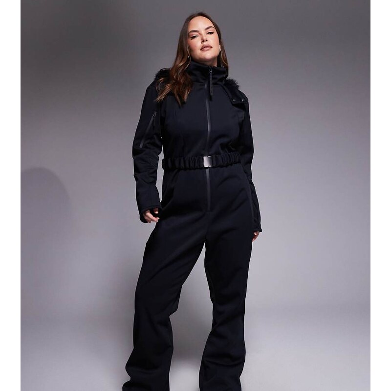 ASOS 4505 Ski & Snow ASOS 4505 Curve Ski soft shell belted ski suit 115511708