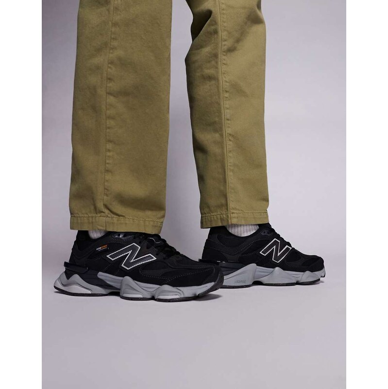 New Balance 9060 cordura trainers in black and grey
