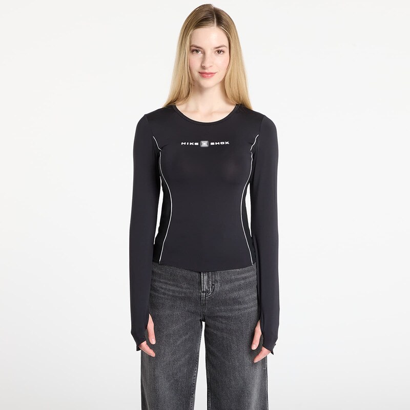 Top Nike Sportswear Shox Womens Long-Sleeve Top Black/ Black M 110132742