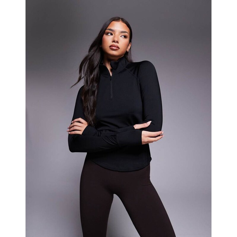 4505 Icon thermal 1/4 zip running contour jacket in black 110133055