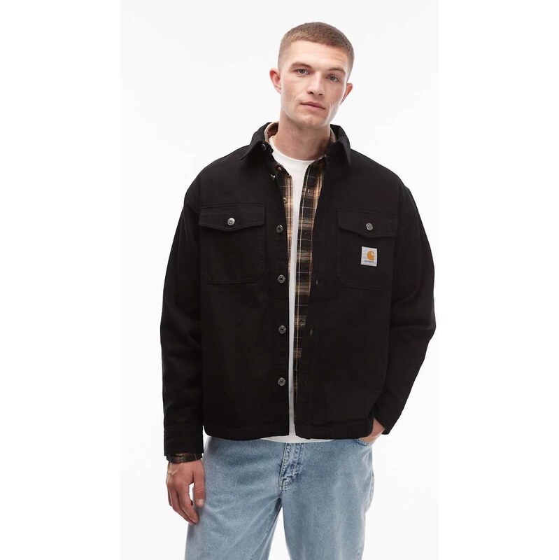 Carhartt WIP selby denim shirt jacket in black
