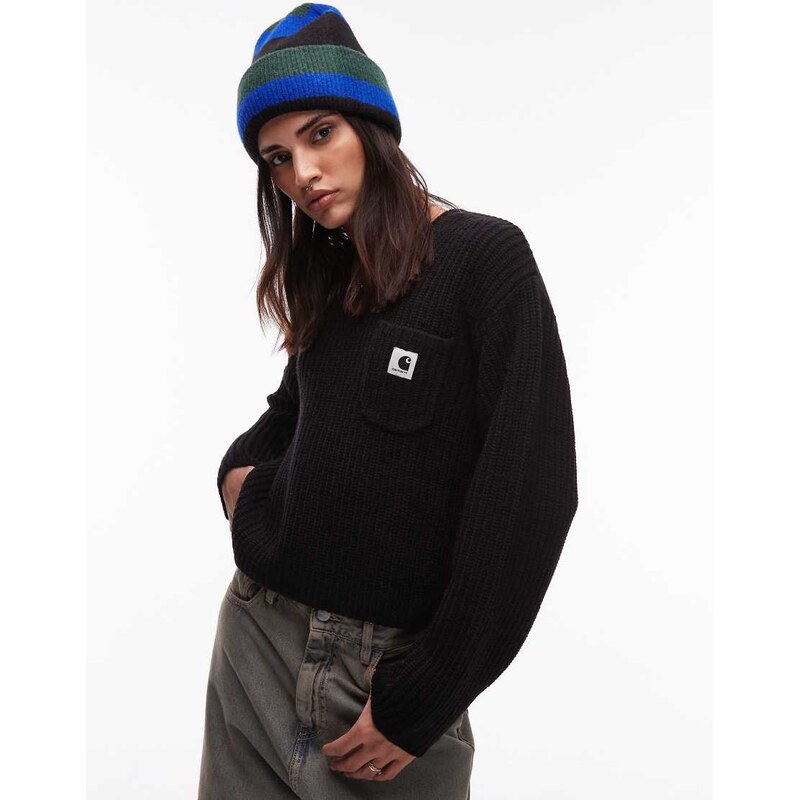 Carhartt WIP mira knitted jumper in black 110133111