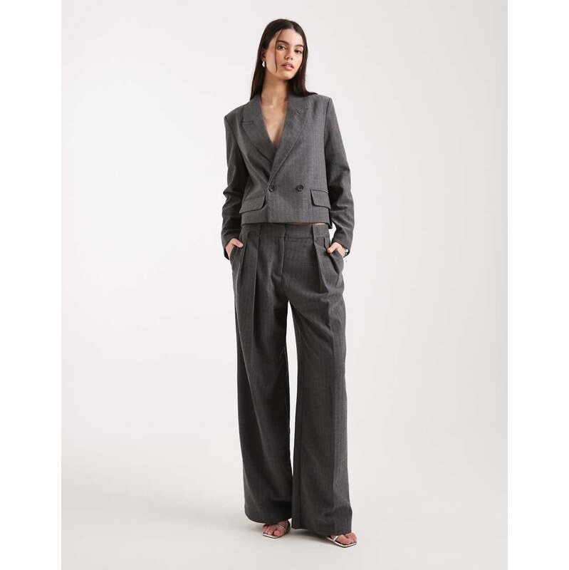 Vero Moda high waisted pleated tailored trousers co-ord in