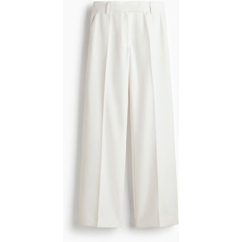 H&M - Elegantní kalhoty bootcut - Bílá