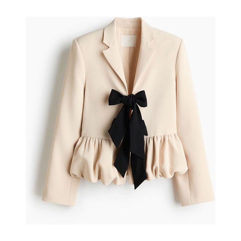 H&M - Sakos bublinovým lemem - béžová 110133963