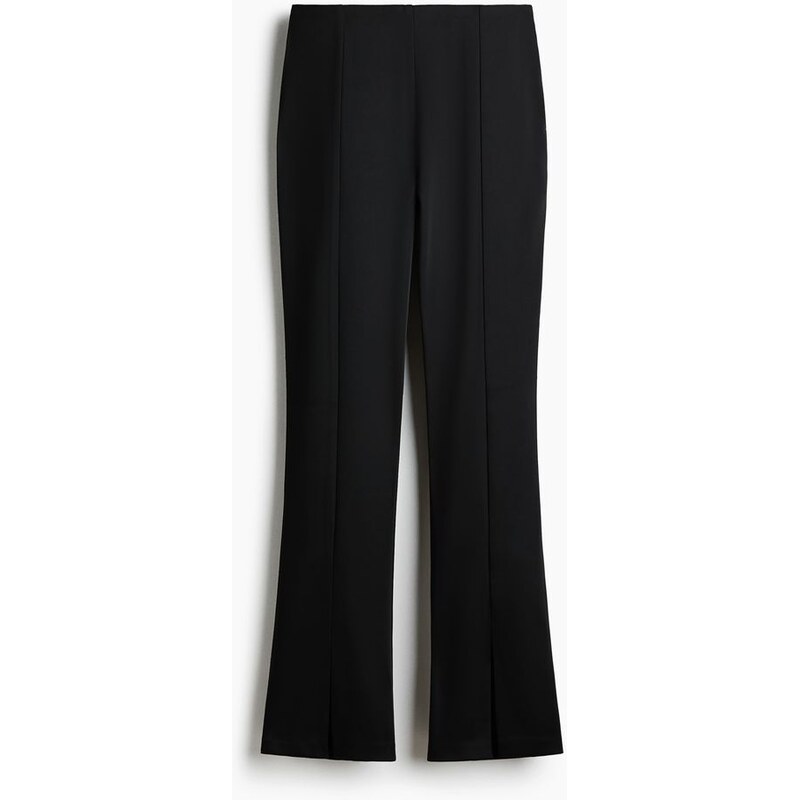 H&M - Saténové kalhoty Bootcut - Černá