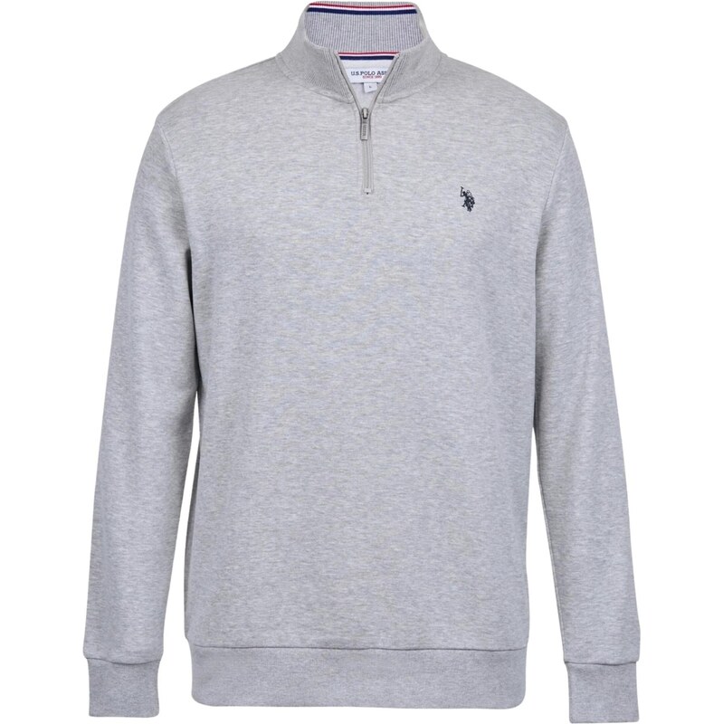 U.S. POLO ASSN. Svetr UMKurt šedý melír