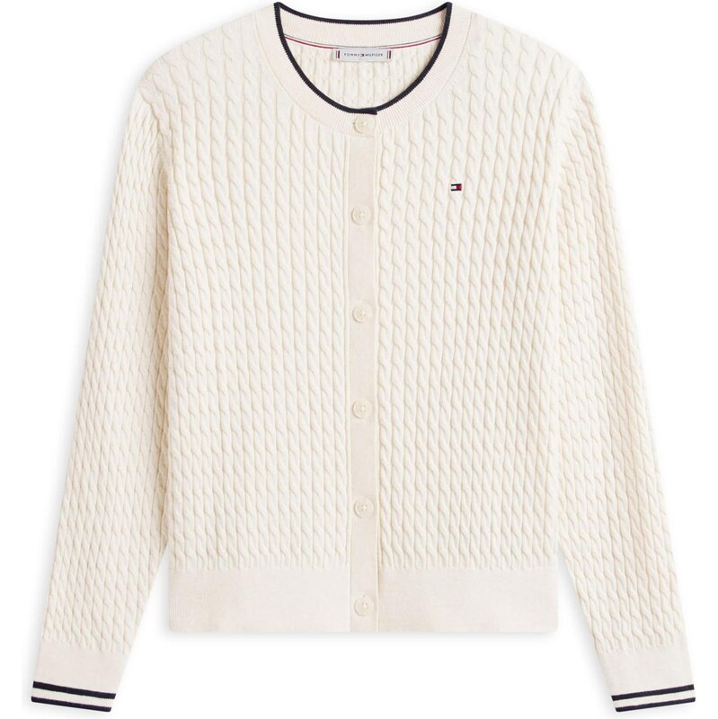TOMMY HILFIGER Kardigan krémová / černá