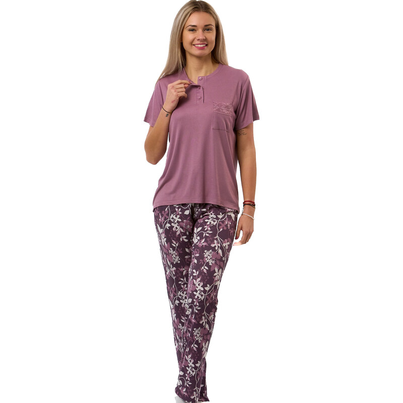 Naspani Dámské pyžamo Plum RC9055