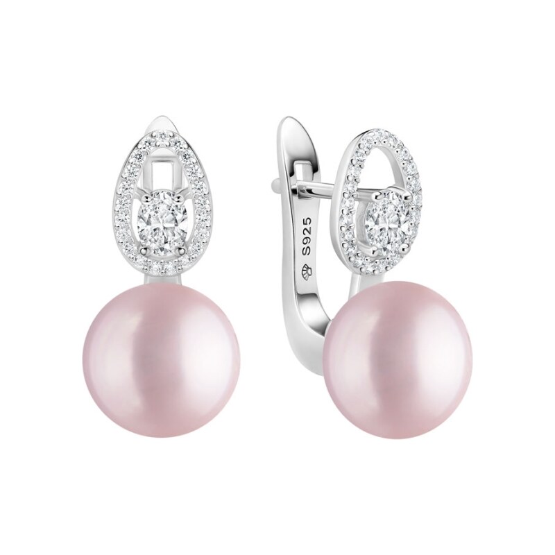 Gaura Pearls Náušnice s levandulovou 10 mm perlou Noema - stříbro 925 110194518