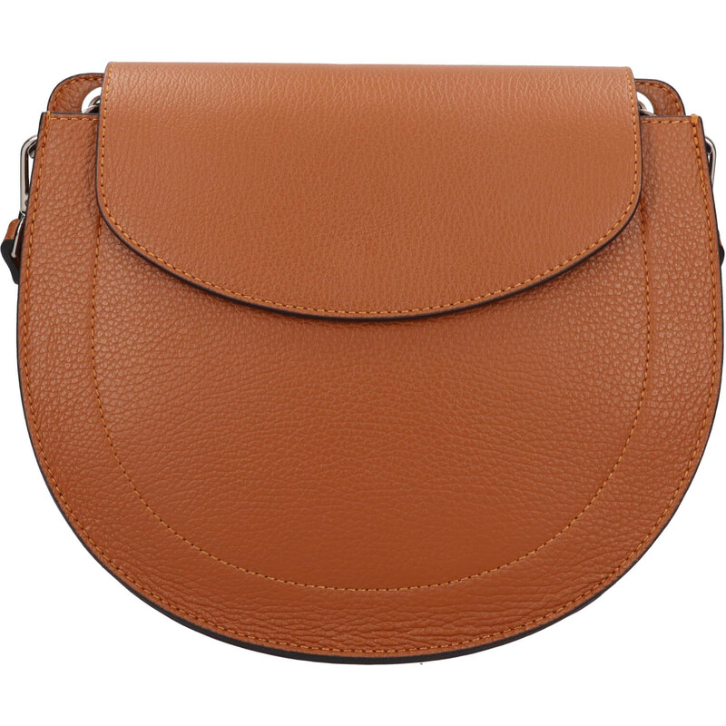 Dámská kožená crossbody kabelka Italia Locita - koňak