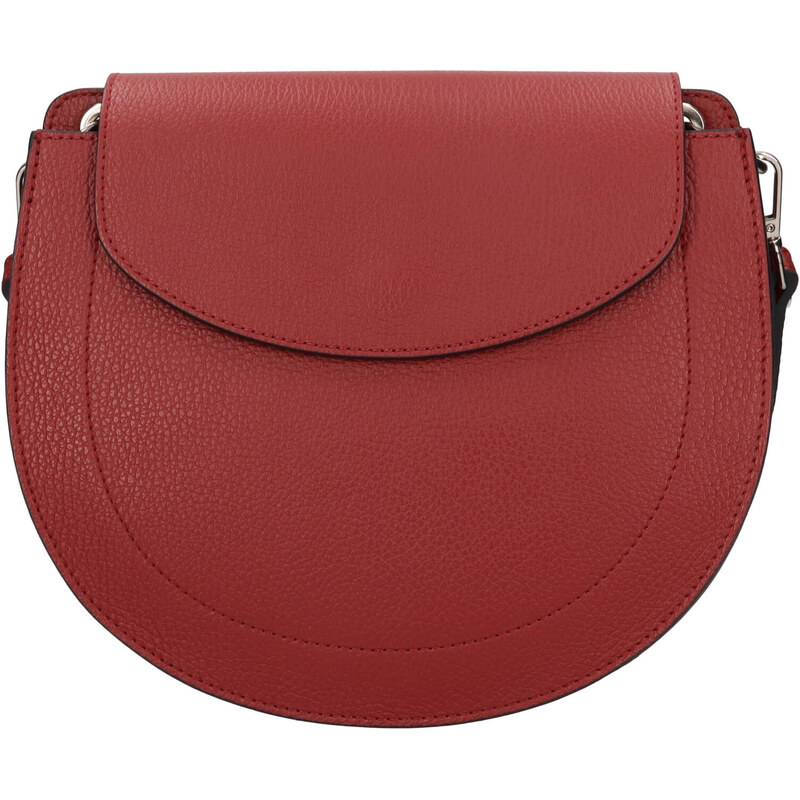 Dámská kožená crossbody kabelka Italia Locita - tmavě červená