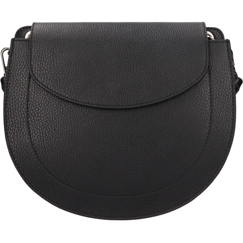 Dámská kožená crossbody kabelka Italia Locita - černá