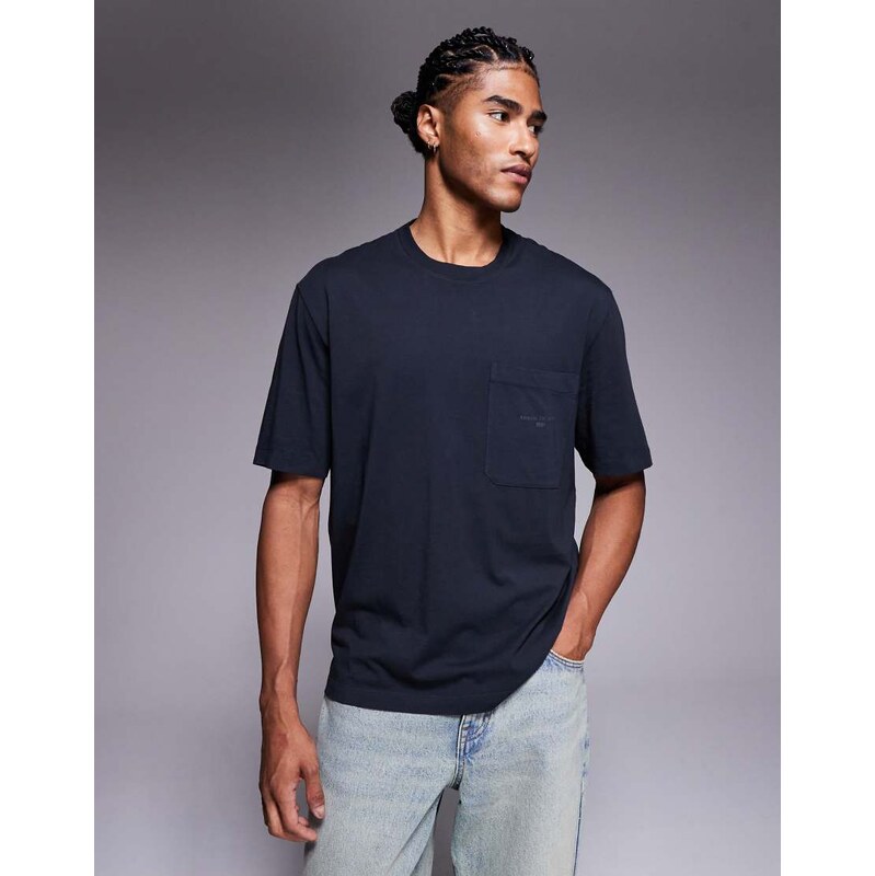 Armani Exchange short sleeve logo t-shirt in navy
