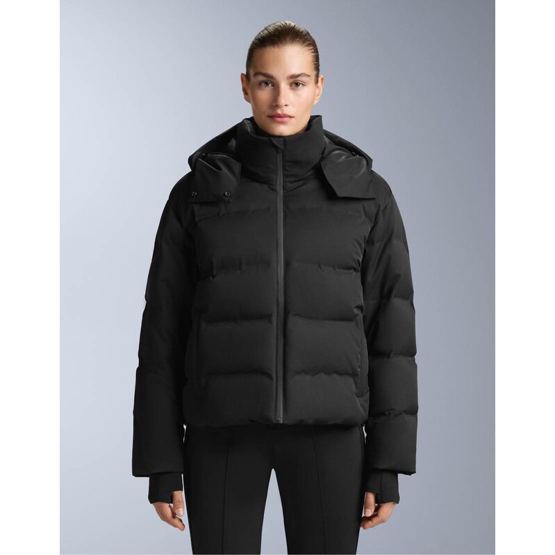 OYSHO Minardi piume ski water-resistant down jacket in black 110196427