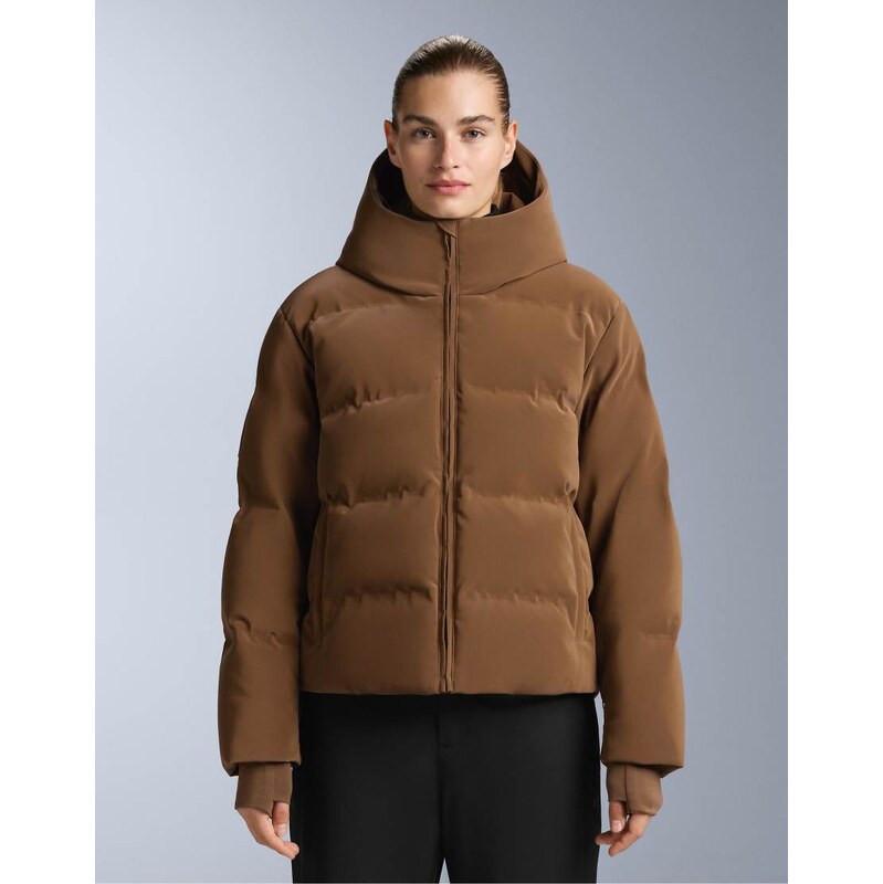 OYSHO Minardi piume ski water-resistant satin padded down jacket in 110196494