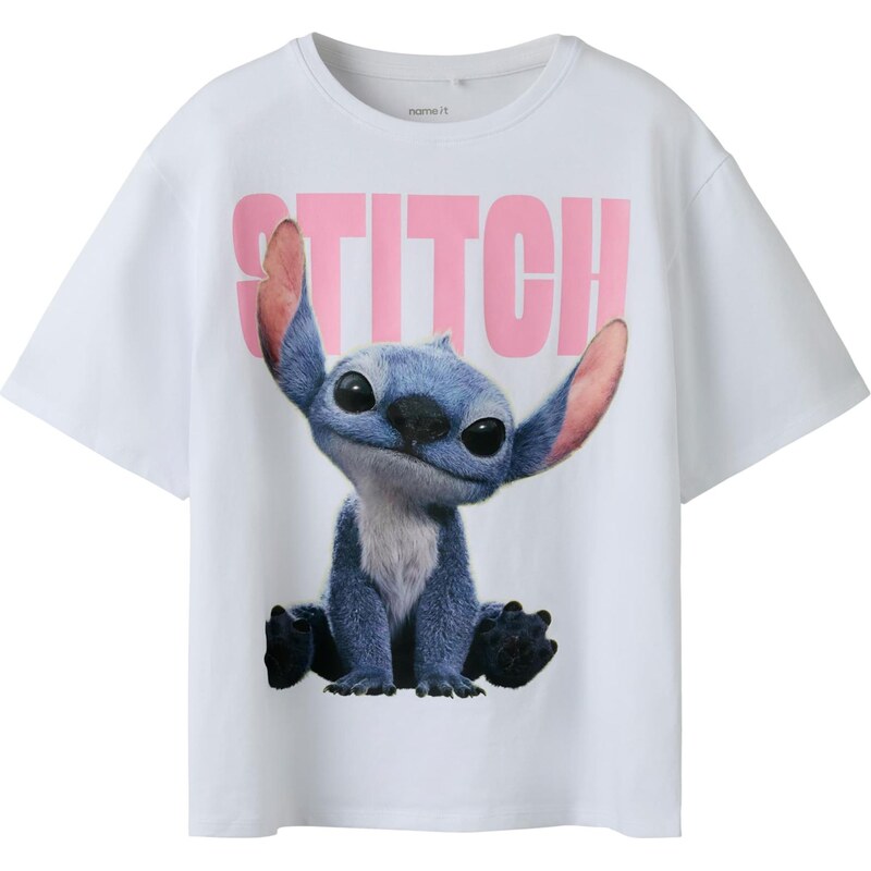 NAME IT Tričko NKFNibus Stitch safírová / růžová / černá / bílá