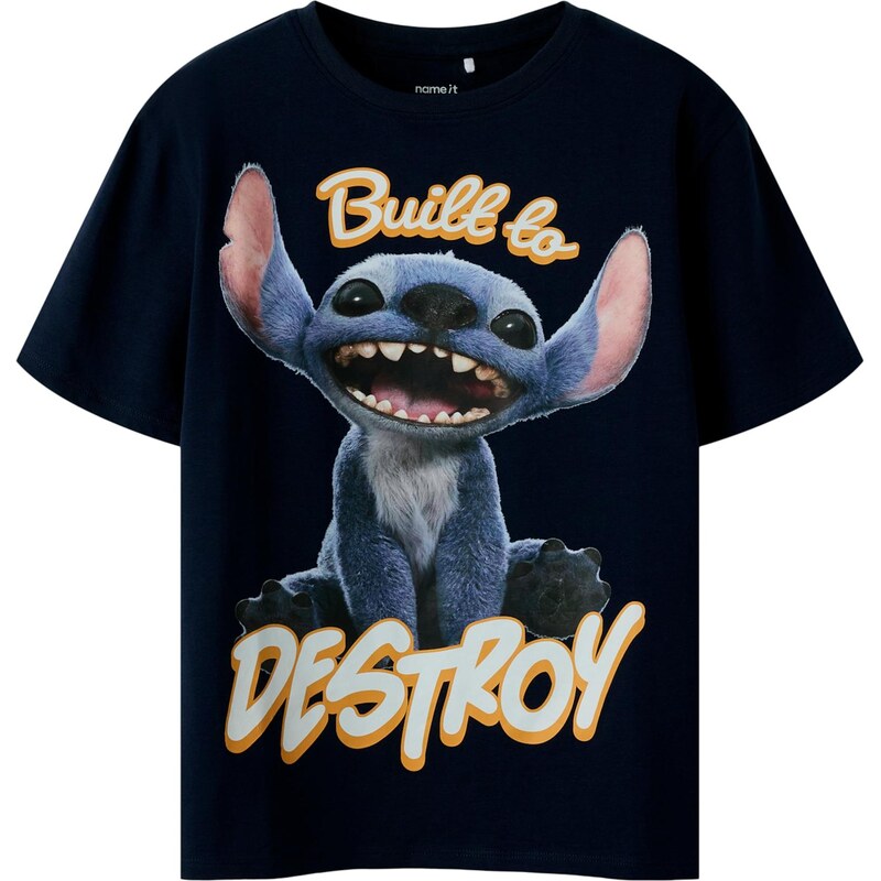 NAME IT Tričko NKMNila Stitch námořnická modř / indigo /