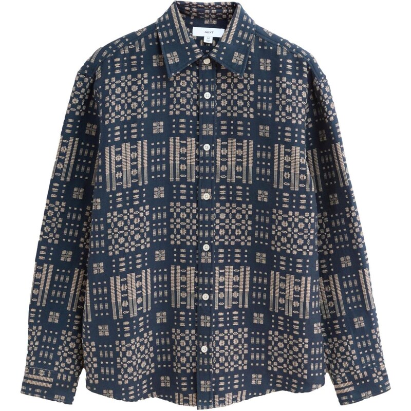 Next Košile krémová / indigo