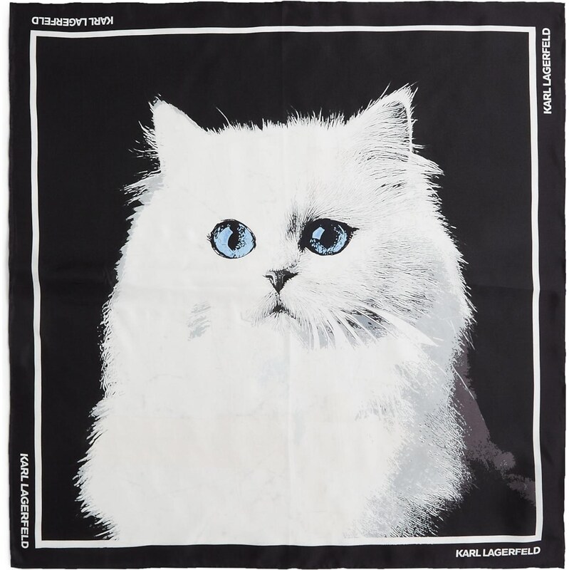 Karl Lagerfeld Šátek IKON CHOUPETTE černá / bílá 110200103