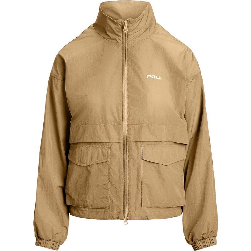 Polo Ralph Lauren Přechodná bunda světle hnědá / bílá