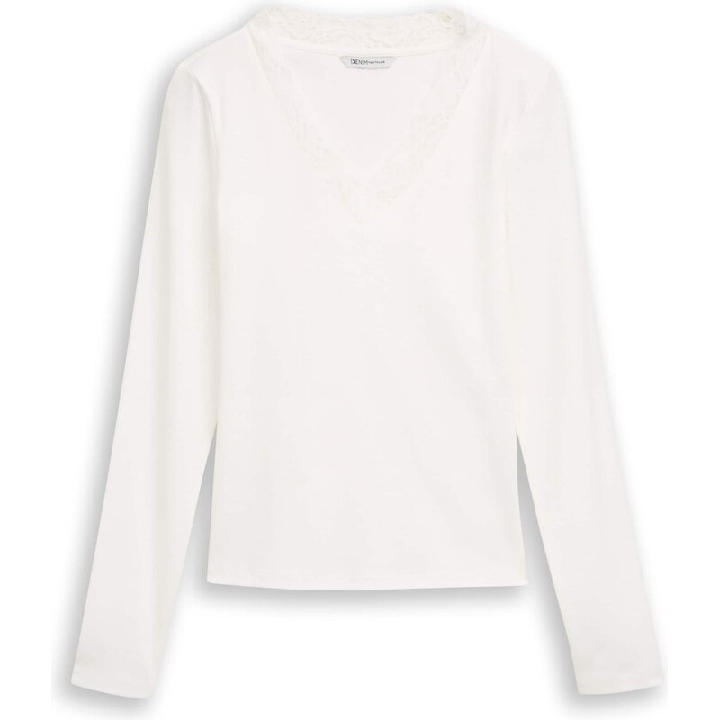 TOM TAILOR DENIM Tričko offwhite 110200905