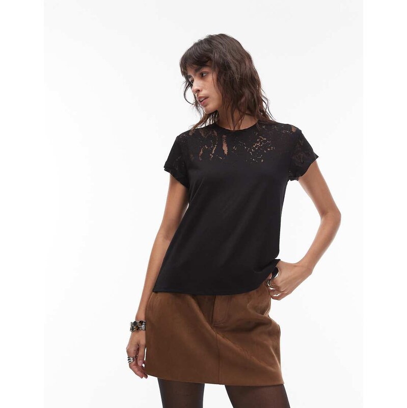 Allsaints Anna snake t-shirt in black 110204855