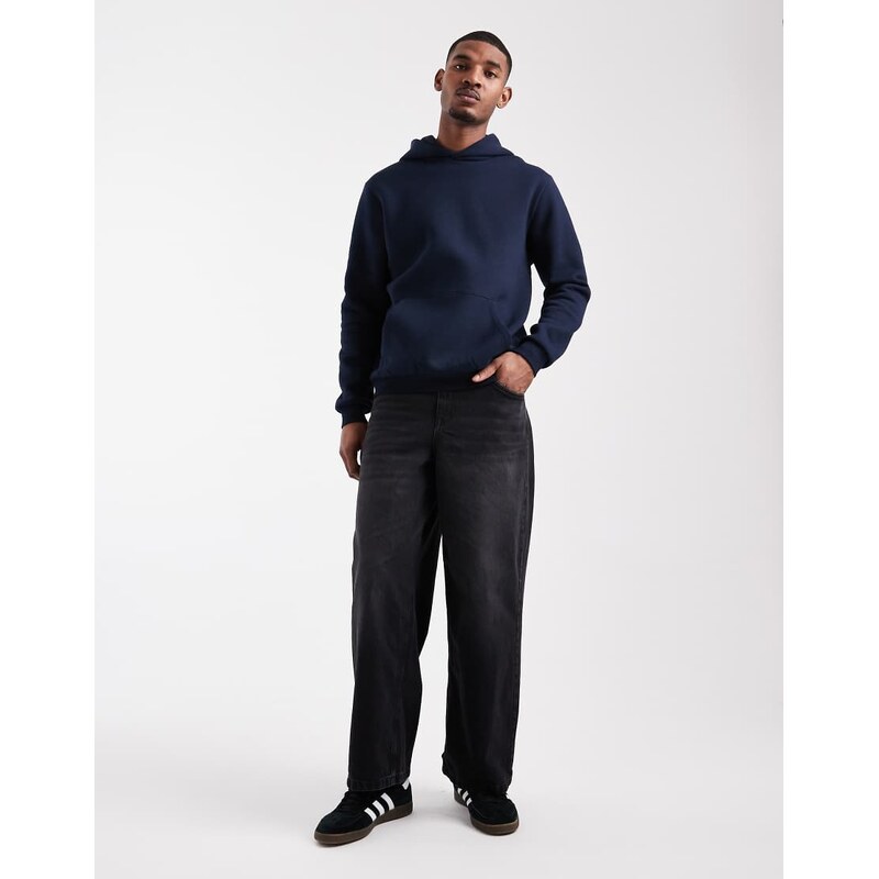 ASOS DESIGN loose jeans in washed black