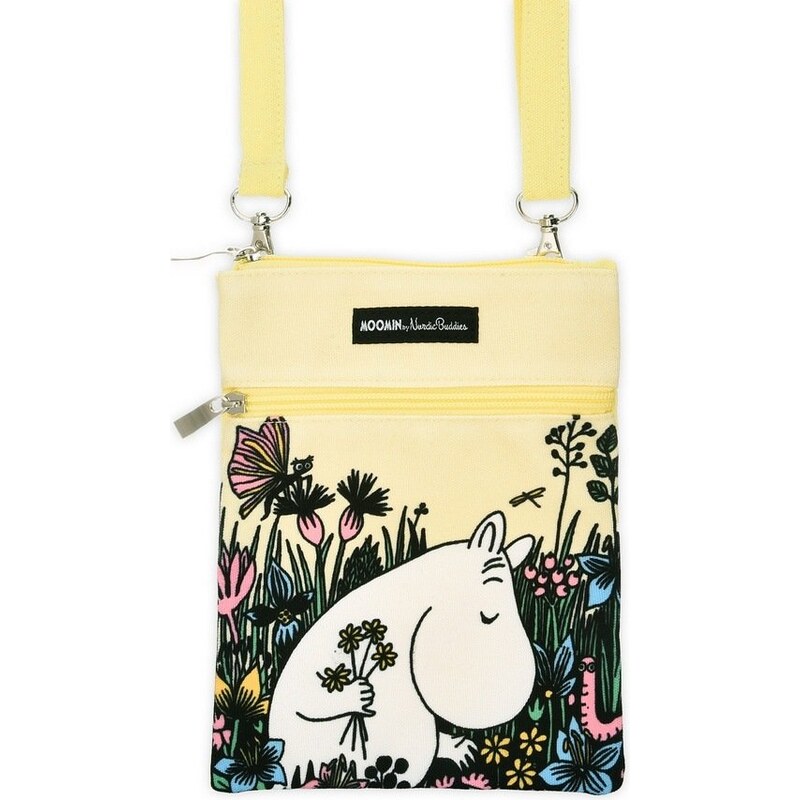 NordicBuddies Finsko Taštička na krk Moomin 17 x 21 cm žlutá 110275343