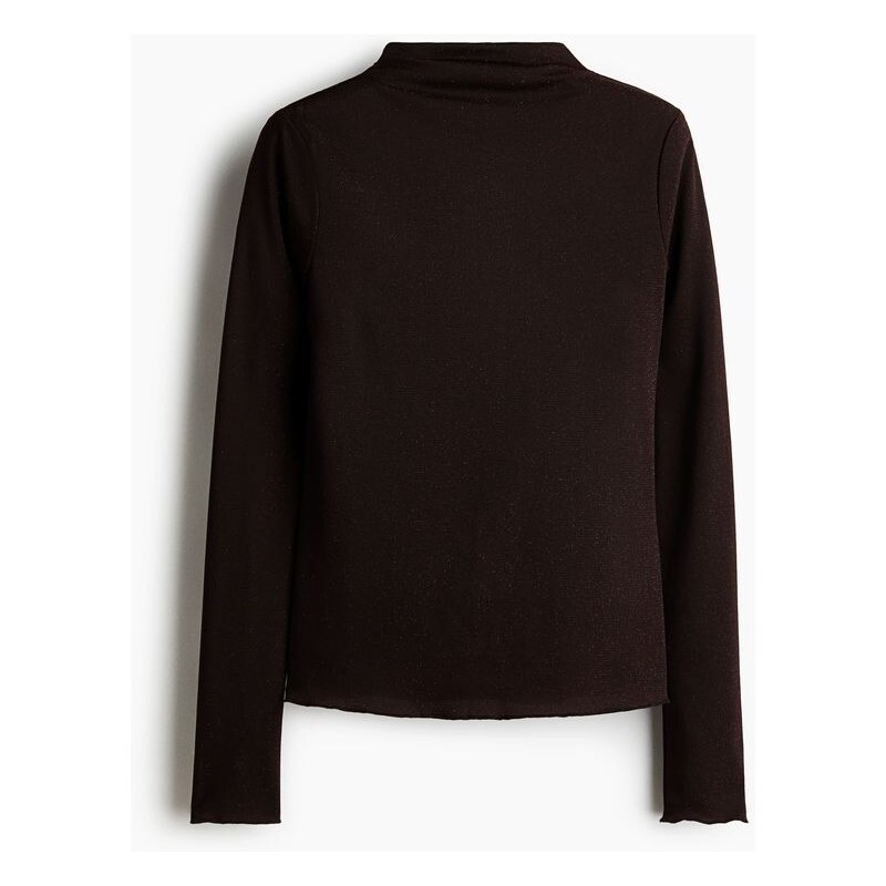 H&M - Tops vysokým límcem - hnědá 110305431