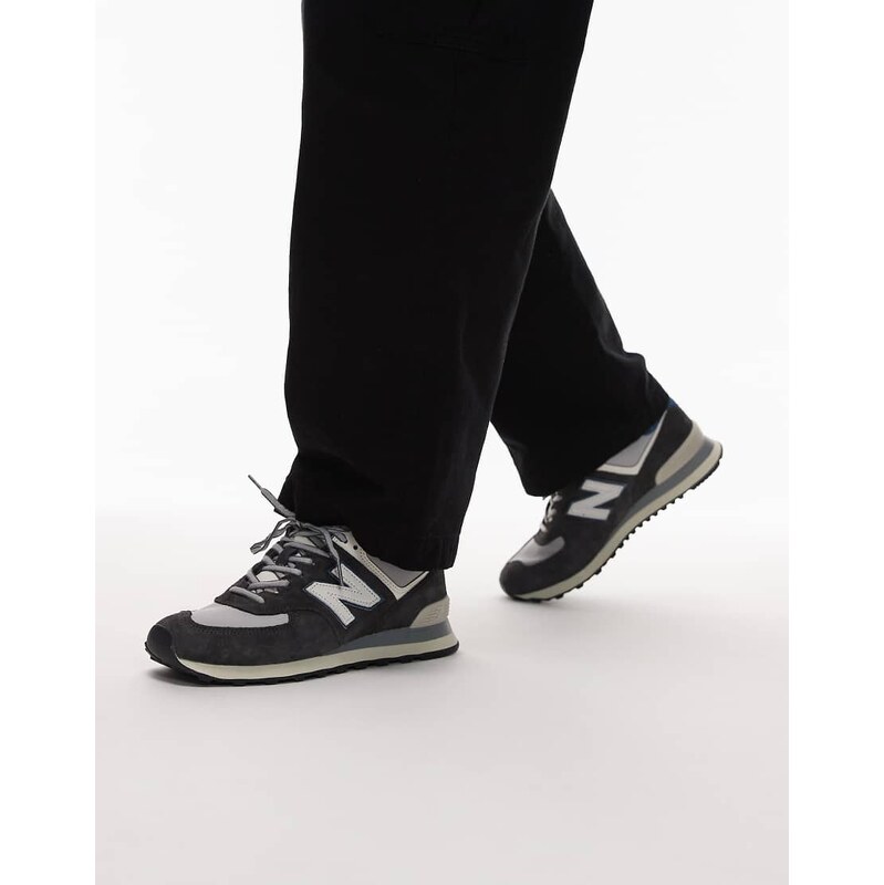 New Balance 574 unisex trainers in grey and teal