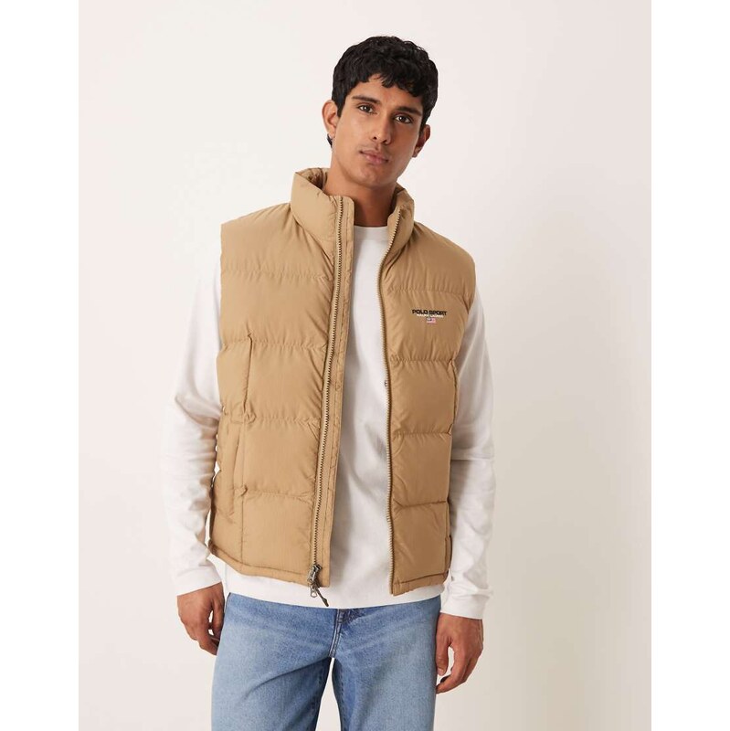 Polo Ralph Lauren Sport flag logo insulated quilted puffer vest