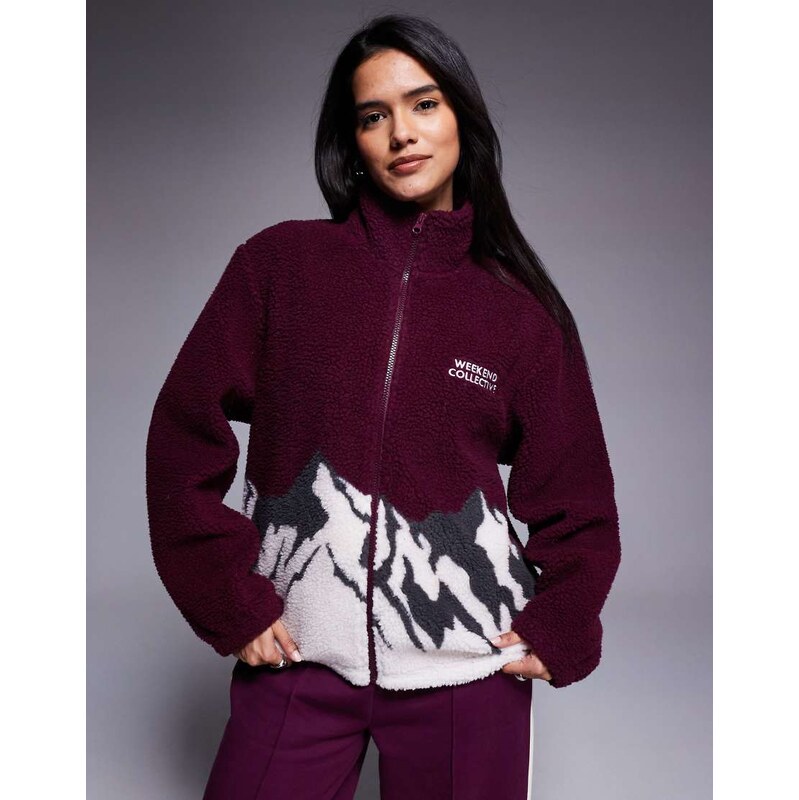 ASOS Weekend Collective Weekend Collective borg zip through with 115566698