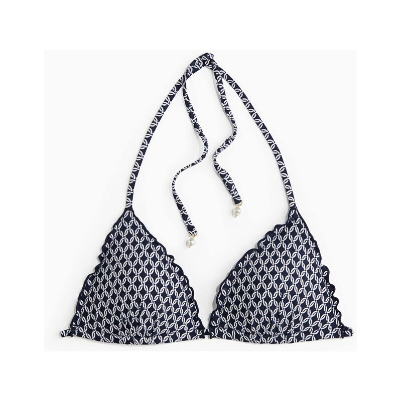 H&M - Bikinová push-upkas trojúhelníkovými košíčky - bílá 108133561