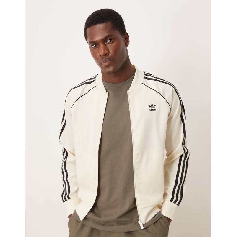 adidas Originals Adicolor track top in white 110311648