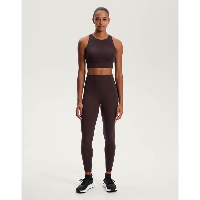 OYSHO Compressive core control ankle-length leggings in dark brow 110311695