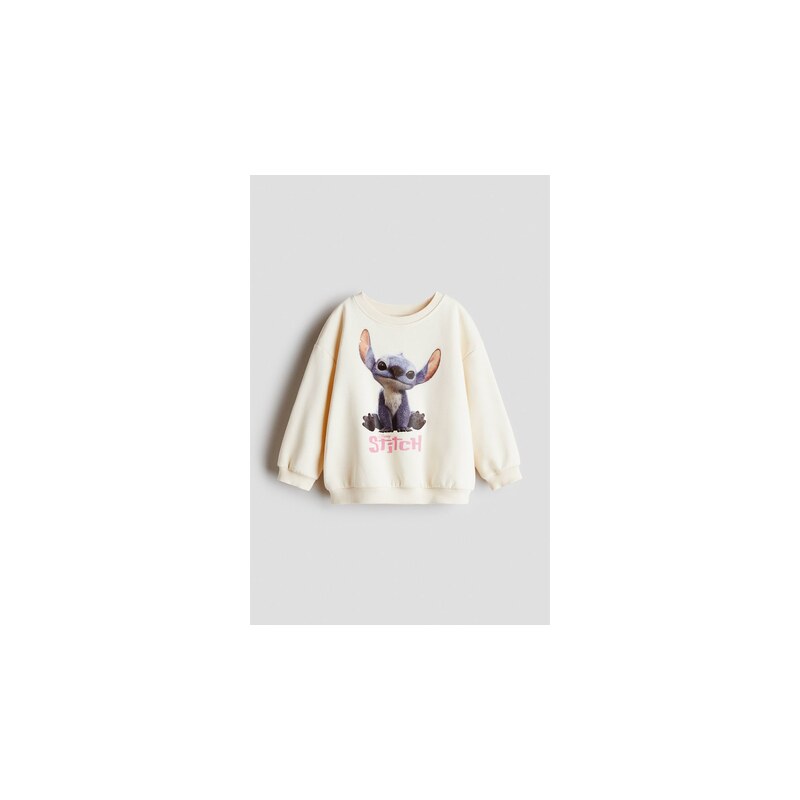 H&M - Mikinas potiskem - Světle Béžová/Lilo & Stitch