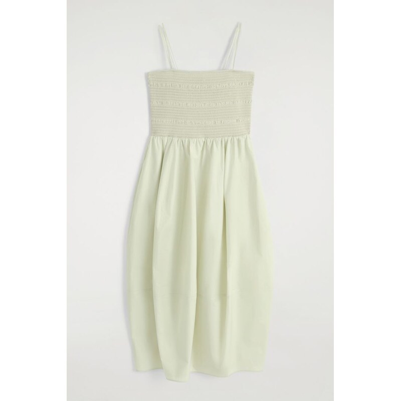 H&M - MIDI ŠATY S NABÍRÁNÍM - zelená 108129551