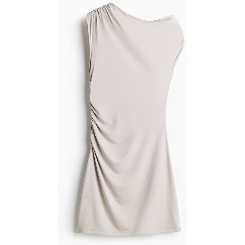H&M - Řasené šaty - hnědá 108135039